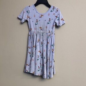 Kyte BABY Kids Dress with Mermaid Pattern - Light Purple size 3T